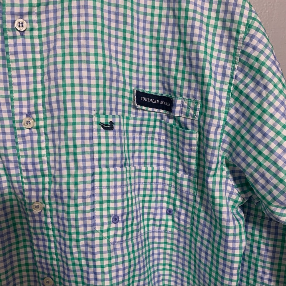Southern Marsh Men's Button Shirt Fieldtec Fishing Outdoor Vented Plaid Size M - Picture 4 of 7